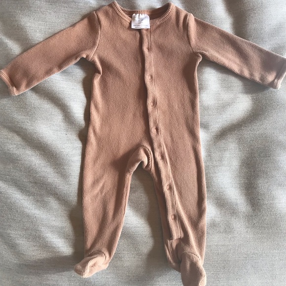 ribbed footed onesie